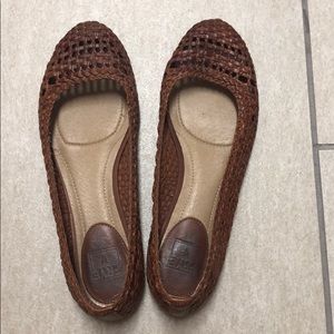 FRYE Emma Woven Ballet flat in Cognac